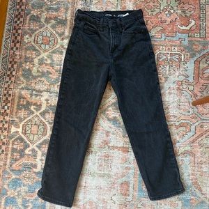 Extra High-Waisted Sky-Hi Straight Black Jeans for Women